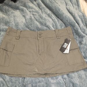 Faded Olive Mini Skort with Pockets